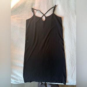 Elegant Black Sleeveless Dress bamboo material